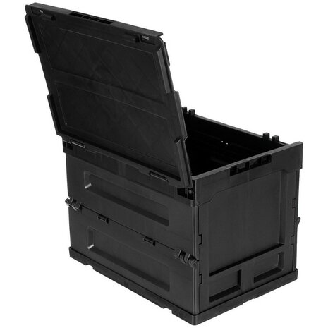 MFH Kunststoff Transportkoffer 20L, faltbar und stapelbar, schwarz