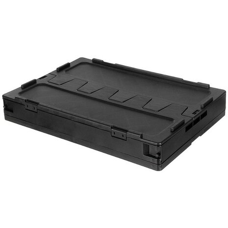 MFH Kunststoff Transportkoffer 60L, faltbar und stapelbar, schwarz