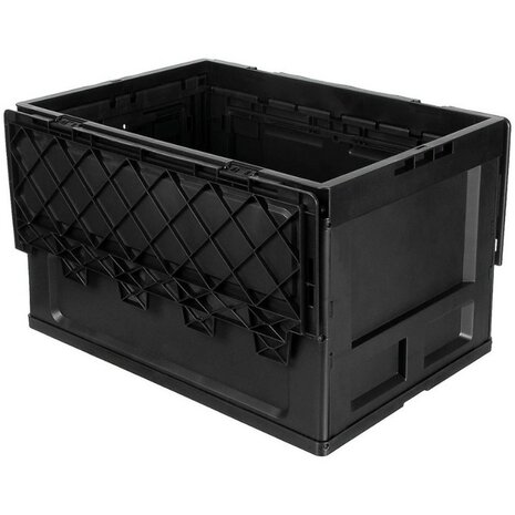 MFH Kunststoff Transportkoffer 60L, faltbar und stapelbar, schwarz