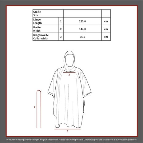 MFH Poncho, Rip Stop, Flecktarn, 144 x 223 cm