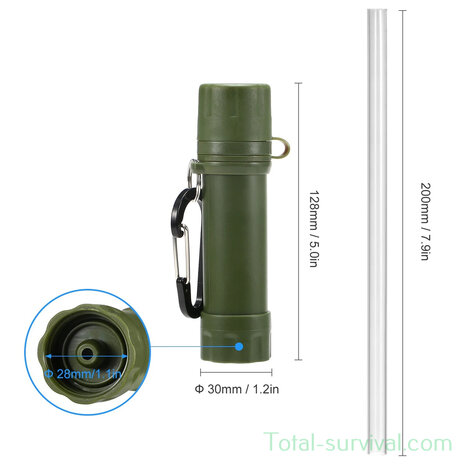 Filtre &agrave; eau potable MDP 0,2 microns, vert