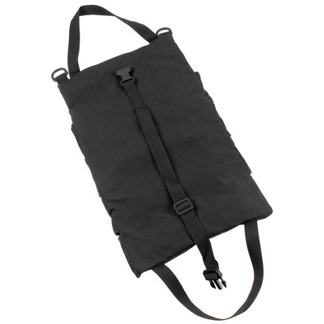 Sac utilitaire MFH Bushcraft enroulable, 5 compartiments, noir