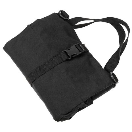 Sac utilitaire MFH Bushcraft enroulable, 5 compartiments, noir