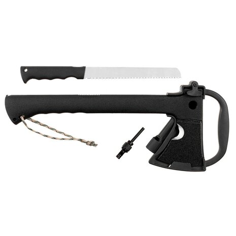 Fox outdoor bushcraft bijl 3-in-1 met zaag en vuursteen
