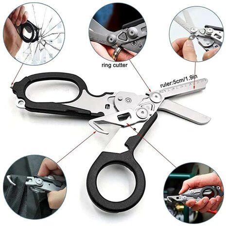 Sanke Rescue foldable trauma scissors with holder