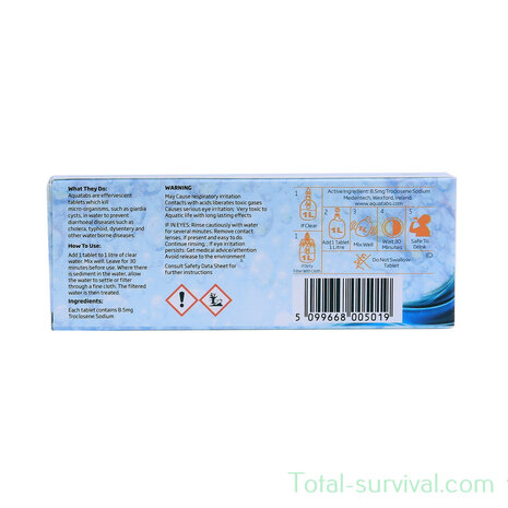 BCB water zuiverings tabletten CR216, 50 stuks