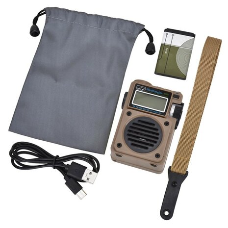 HanRongDa HRD-701 multiband world radio AM/FM/SW/MW with BL-5C battery pack