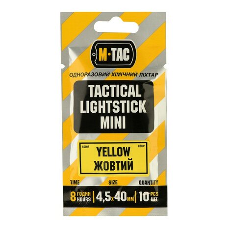 M-Tac Breaklight chemlight Mini 4cm, set 10 stuks, geel 6-8h