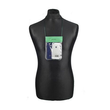 M-Tac pochette &eacute;tanche pour documents/t&eacute;l&eacute;phone portable 16 x 12 cm, transparente, avec lani&egrave;re