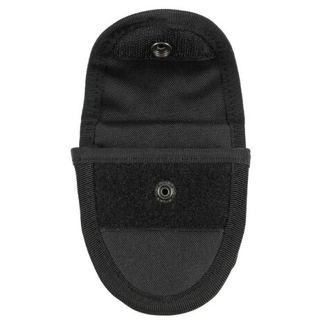 MFH &eacute;tui &agrave; menottes en nylon noir avec boucle de ceinture velcro