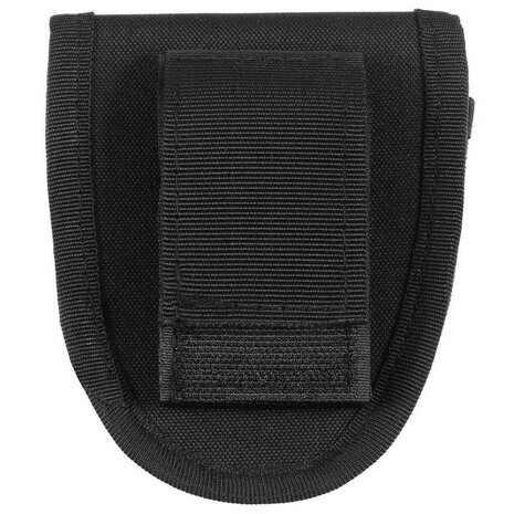 MFH &eacute;tui &agrave; menottes en nylon noir avec boucle de ceinture velcro