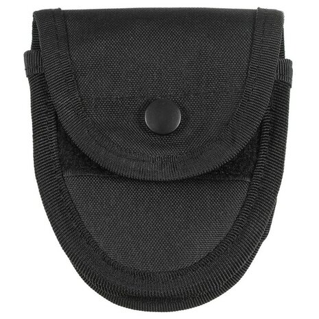 MFH &eacute;tui &agrave; menottes en nylon noir avec boucle de ceinture velcro