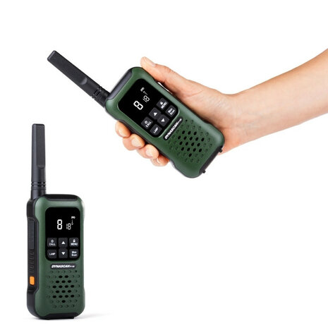 Dynascan F-15 Dual professional outdoor walkie-talkies (2 pieces) green, PMR-446