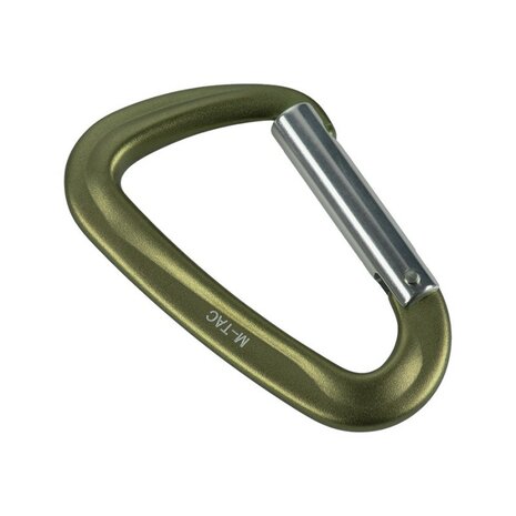 M-Tac mousqueton en aluminium 7.8 &times; 4.5 cm 12kN Type 1, vert olive
