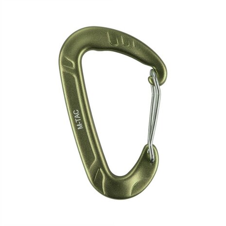 M-Tac mousqueton en aluminium 7.8 &times; 4.5 cm 12kN Type 2, vert olive