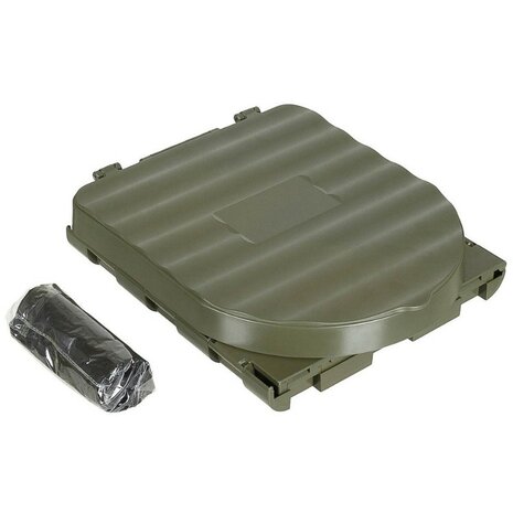 Fox outdoor toilettes de camping pliantes avec sac de transport, vert olive