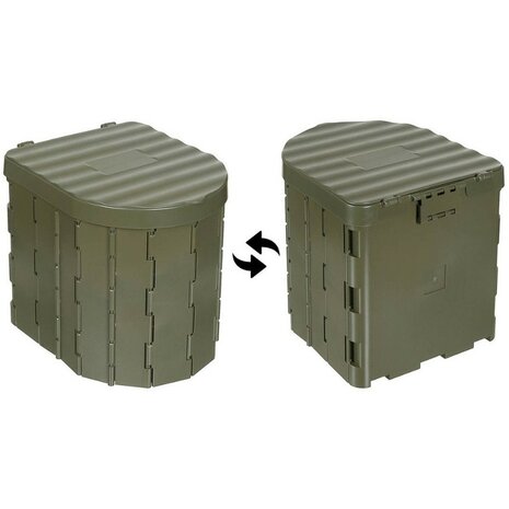 Fox outdoor toilettes de camping pliantes avec sac de transport, vert olive