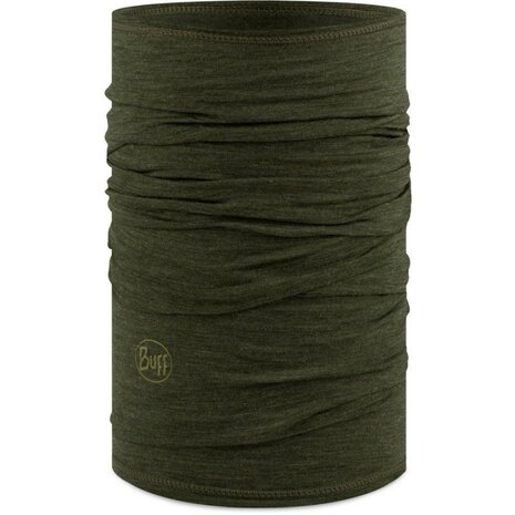 BUFF &eacute;charpe multifonctionnelle Merino Light, 100% laine, vert olive