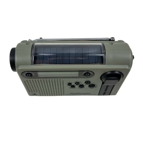 Hanrongda HRD-900 multiband world radio / emergency radio AM/FM/SW, wind-up, Foliage green