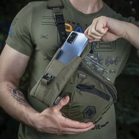 M-Tac Molle Smartphone Pouch Elite Large Hex, Ranger green