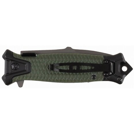 Fox outdoor Snake klapmes met easy grip handvat, olijfgroen