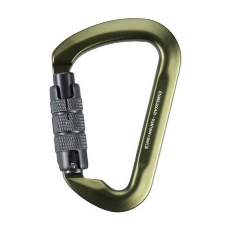 M-Tac mousqueton en aluminium de 10 cm avec verrouillage &agrave; ba&iuml;onnette 30 kN, vert olive