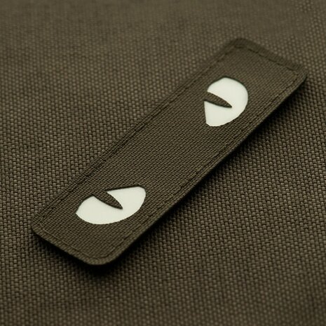 M-Tac velcro patch Cat Eyes Vert ranger, 25 x 80 mm, GID Fluorescent r&eacute;fl&eacute;chissant