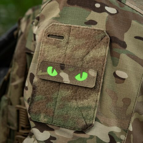 M-Tac velcro patch Cat Eyes, 25 x 80 mm, Multicam/Vert
