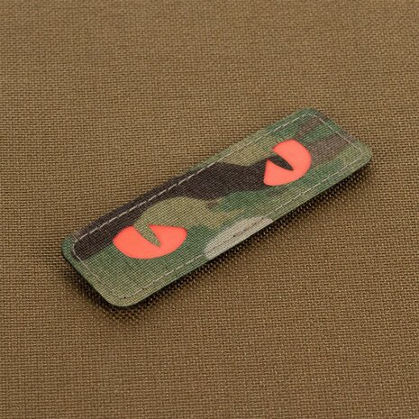 M-Tac velcro patch Cat Eyes, 25 x 80 mm, Multicam/Rouge