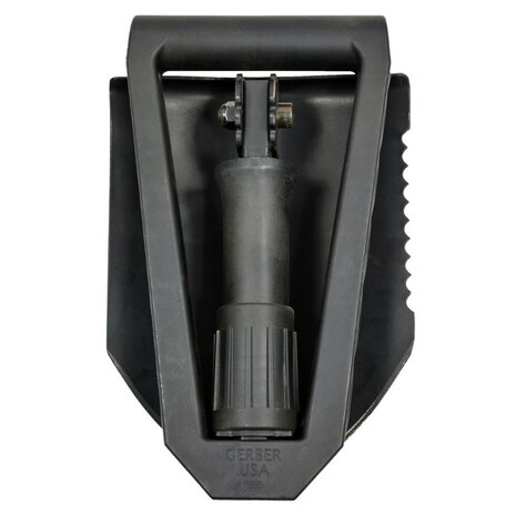 Gerber pelle pliable US en 3 parties crant&eacute;, noir