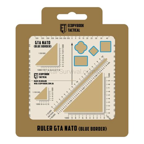 Ecopybook R&egrave;gle tactique GTA NATO, bordure bleue