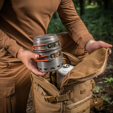 M-Tac ensemble de cuisson pour br&ucirc;leur, 2 pi&egrave;ces, casserole/po&ecirc;le, aluminium anodis&eacute;