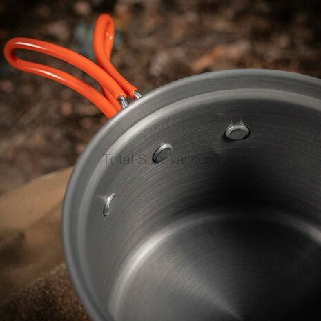 M-Tac ensemble de cuisson pour br&ucirc;leur, 2 pi&egrave;ces, casserole/po&ecirc;le, aluminium anodis&eacute;