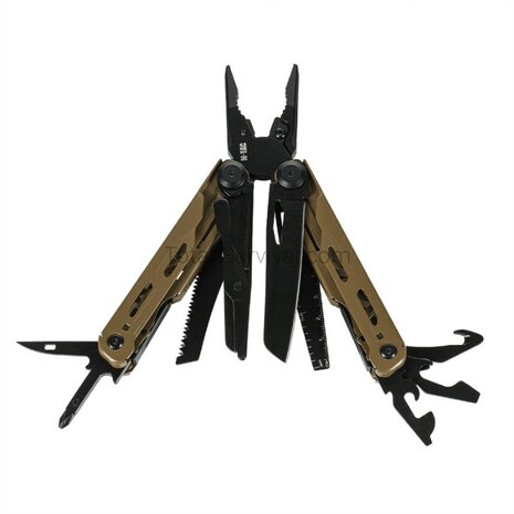 M-Tac Yukon Multitool Typ 13, Edelstahl, Braun/Schwarz