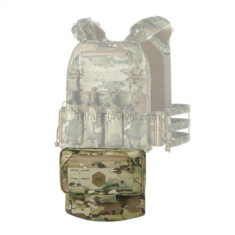 M-Tac Unterbauchschutz f&uuml;r ballistische Eins&auml;tze mit Molle Tasche, Multicam