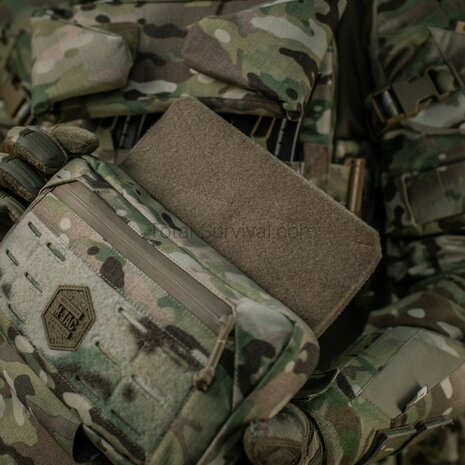 M-Tac Unterbauchschutz f&uuml;r ballistische Eins&auml;tze mit Molle Tasche, Multicam