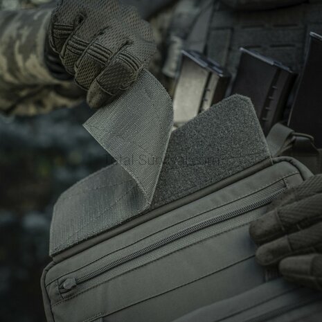 M-Tac Unterbauchschutz f&uuml;r ballistische Eins&auml;tze mit Molle Tasche, Ranger gr&uuml;n