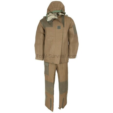 Franse leger chemical protective NBC pak, 2-delig, bruin