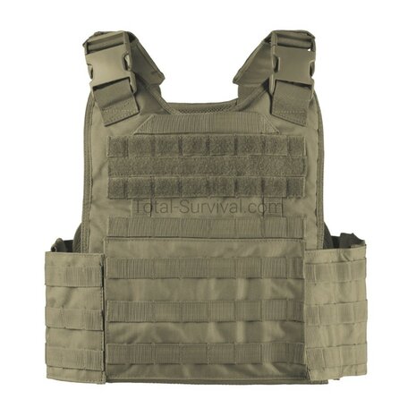 Mil-tec Gilet porte-plaques Molle, vert olive