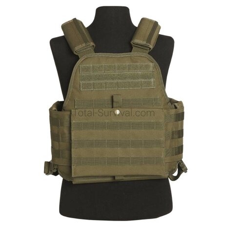 Mil-tec Gilet porte-plaques Molle, vert olive