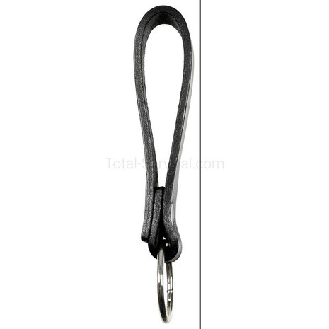 Porte-cl&eacute;s de la police britannique pour ceinture 10 cm, en cuir noir