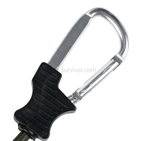 Fosco corde &eacute;lastique 60 cm avec mousquetons, 2 pi&egrave;ces, vert olive