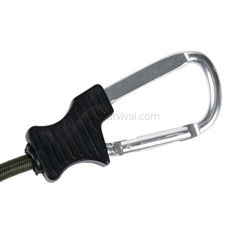 Fosco corde &eacute;lastique 90 cm avec mousquetons, 2 pi&egrave;ces, noir