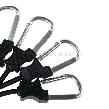 Fosco corde &eacute;lastique 90 cm avec mousquetons, 2 pi&egrave;ces, vert olive