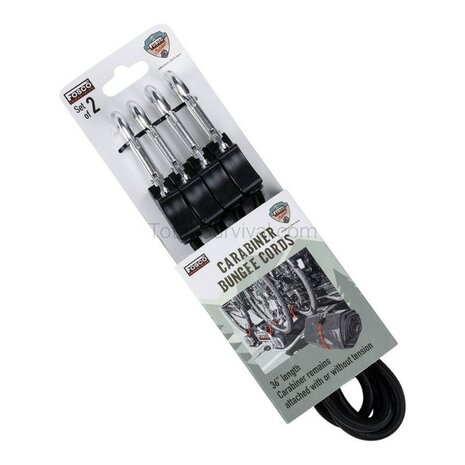 Fosco corde &eacute;lastique 90 cm avec mousquetons, 2 pi&egrave;ces, vert olive