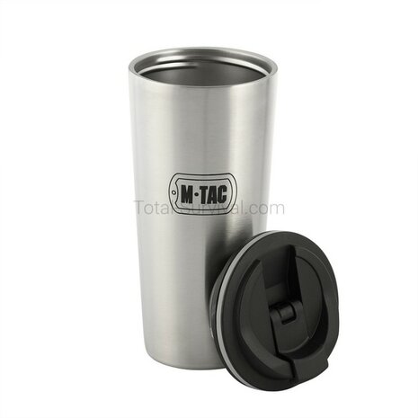 M-Tac thermo mok met deksel 450 ml, RVS