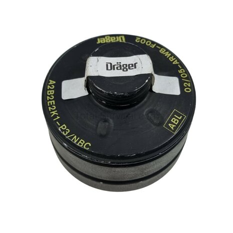 Dr&auml;ger ARHB/ARWB NBC/CBRN combifilter (A2B2E2K1-P3 R D) met Stanag 40MM RD40 EN148-1 schroefdraad