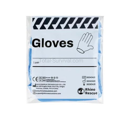 Rhino Rescue nitrile examination gloves, packed per pair