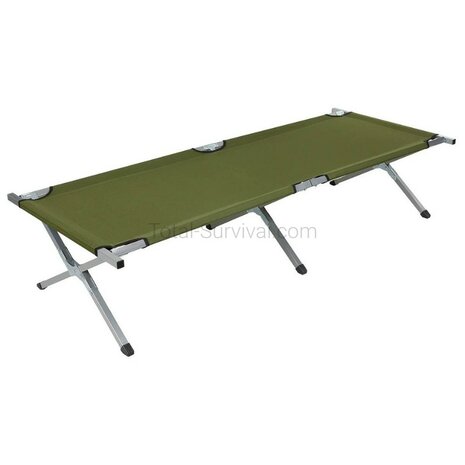 MFH lit de camp am&eacute;ricain, structure en acier, vert olive