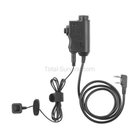Earmor M52 Kenwood / Nato jack TCI PTT double adaptateur de casque connecteur 2-pin